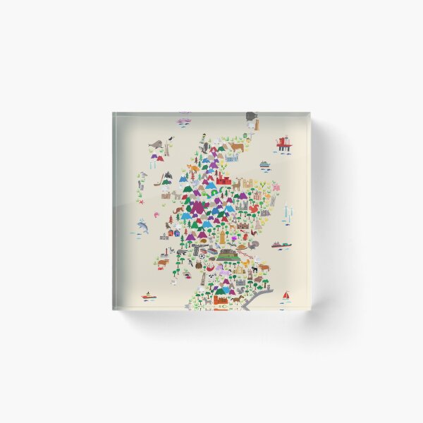 Item preview, Animal Map of Scotland for children and kids designed and sold by ArtPrints.