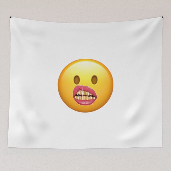 Item preview, Emoji with Bling Bling Gold Grillz - Jewelry - Humor designed and sold by Rteam2501.