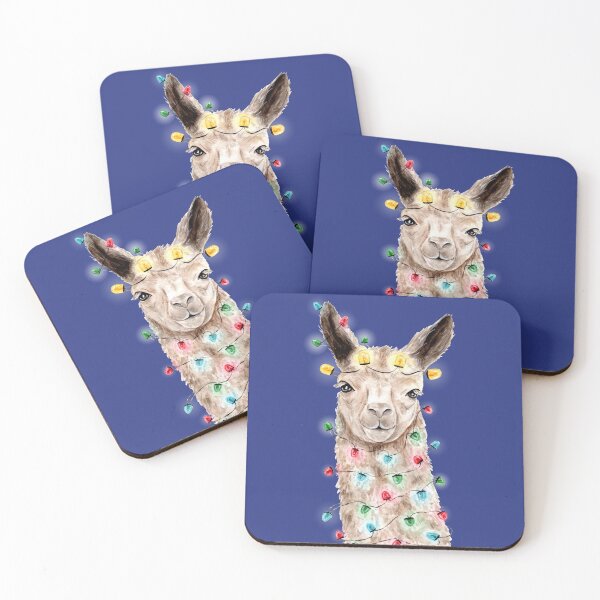 Item preview, Llama with Fairy Lights - Watercolour Painting designed and sold by Pattokarts.