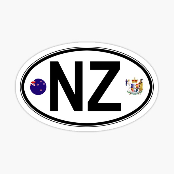 Item preview, New Zealand Oval Country Code Decal designed and sold by rogue-design.