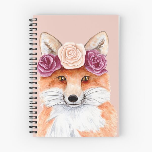 Artikelvorschau, Fuchs mit Blumenkrone - Aquarell entworfen und verkauft von Pattokarts.