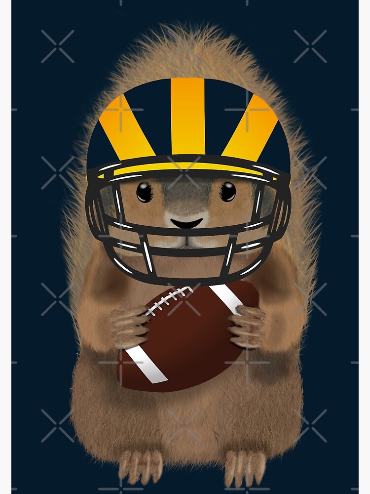 Disover College Football Squirrel Premium Matte Vertical Poster