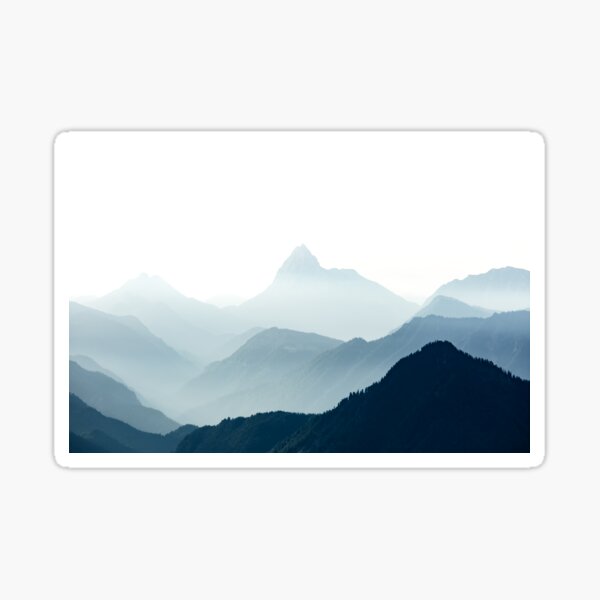 Blue Mountain Layers of Bavaria Sticker