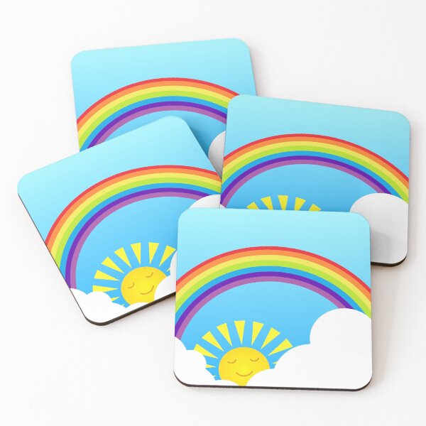 Item preview, Fun summer rainbow sun and clouds designed and sold by mrhighsky.