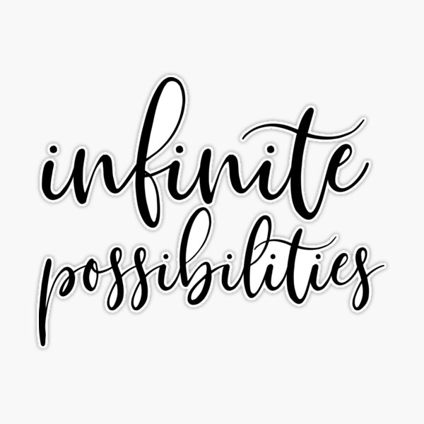 Infinite Possibilities Motivational Typography Quote | Poster