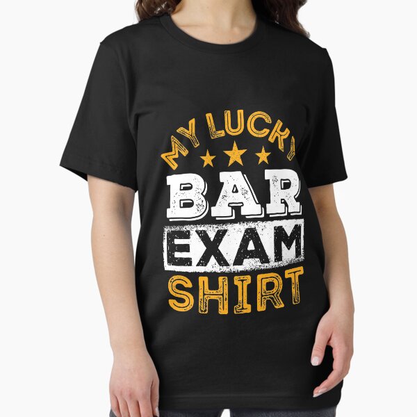 Vista previa del artículo con la obra «Mi camiseta de examen de barra de la suerte», diseñado y vendido por jaygo.