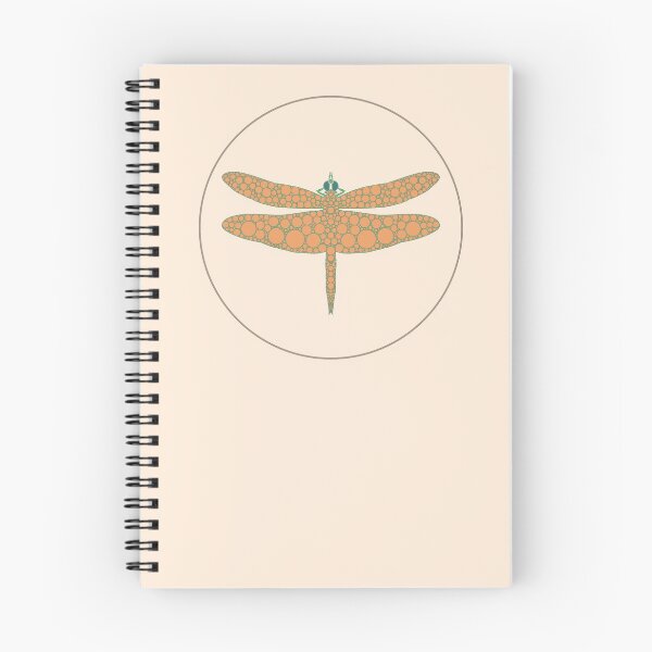 Item preview, Dragonfly - Salmon Ochre Circled  designed and sold by kernowerno.