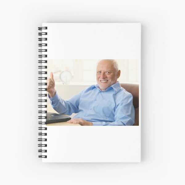 Old Man Anime Meme Face | Spiral Notebook