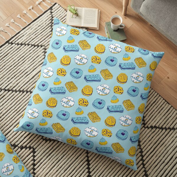Blue Biscuits Floor Pillow