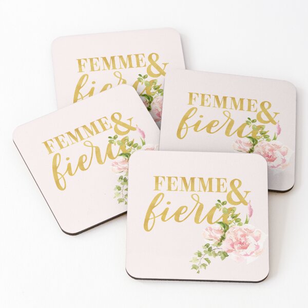 Item preview, Femme and Fiere floral gold designed and sold by UtArt.