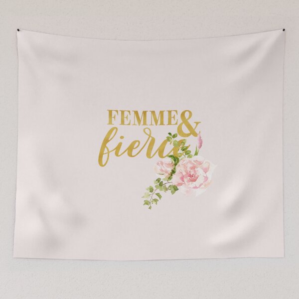 Item preview, Femme and Fiere floral gold designed and sold by UtArt.