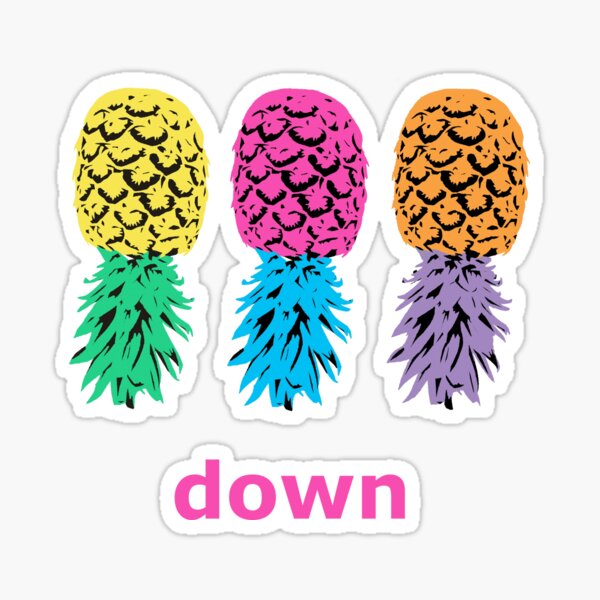 Upside Down Pineapple Stickers for Sale Redbubble image image