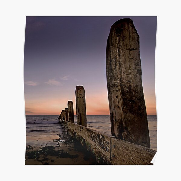 Redcar Groyne Portrait Poster