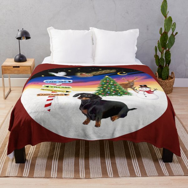 Item preview, Christmas Signs - Dachshund (black and tan) designed and sold by JeanBFitzgerald.
