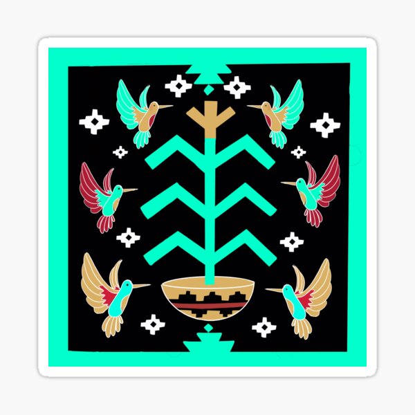 Turquoise Tree Sticker