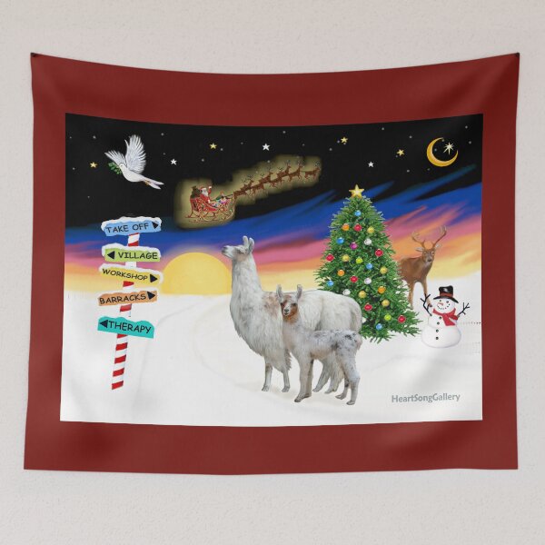 Item preview, Christmas Signs - Mama Llama and Baby Llama designed and sold by JeanBFitzgerald.