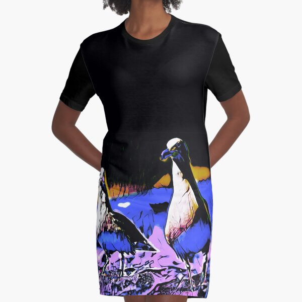 Seagulls Graphic T-Shirt Dress