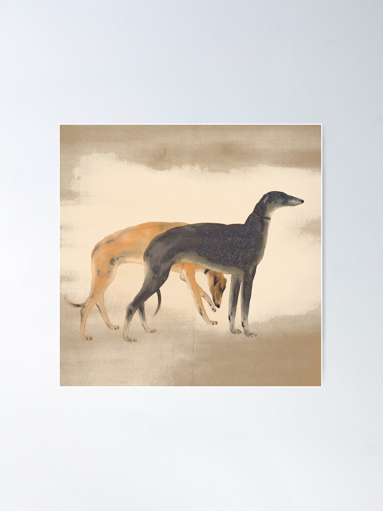 Alternate view of Two Greyhounds Poster