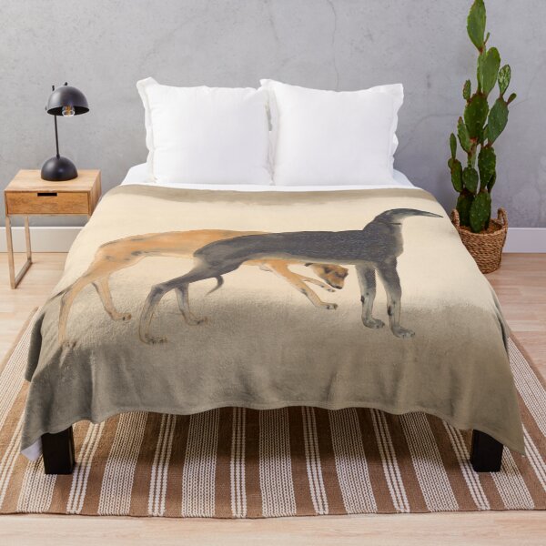 Two Greyhounds Throw Blanket