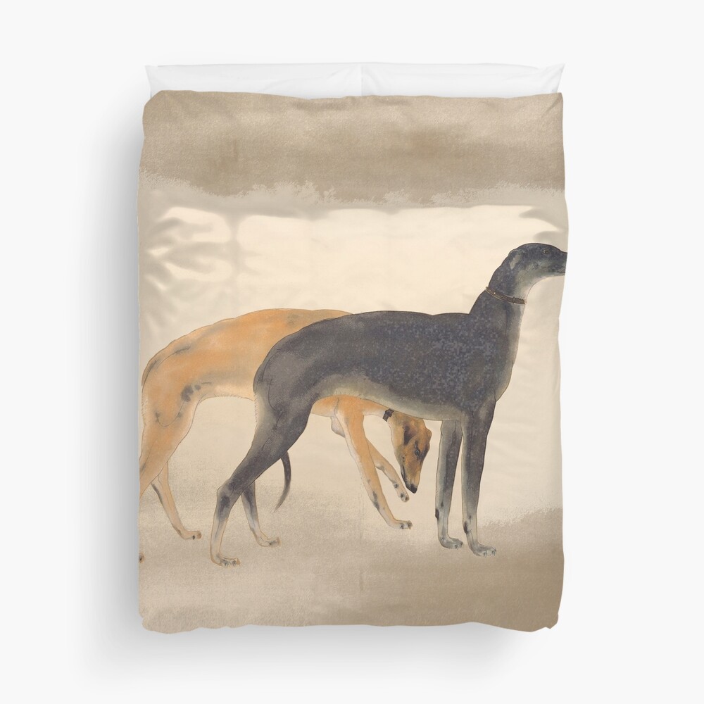 Two Greyhounds Duvet Cover