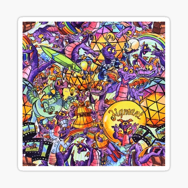 The Original Figment Collage Sticker For Sale By Disney1955fan Redbubble 6553