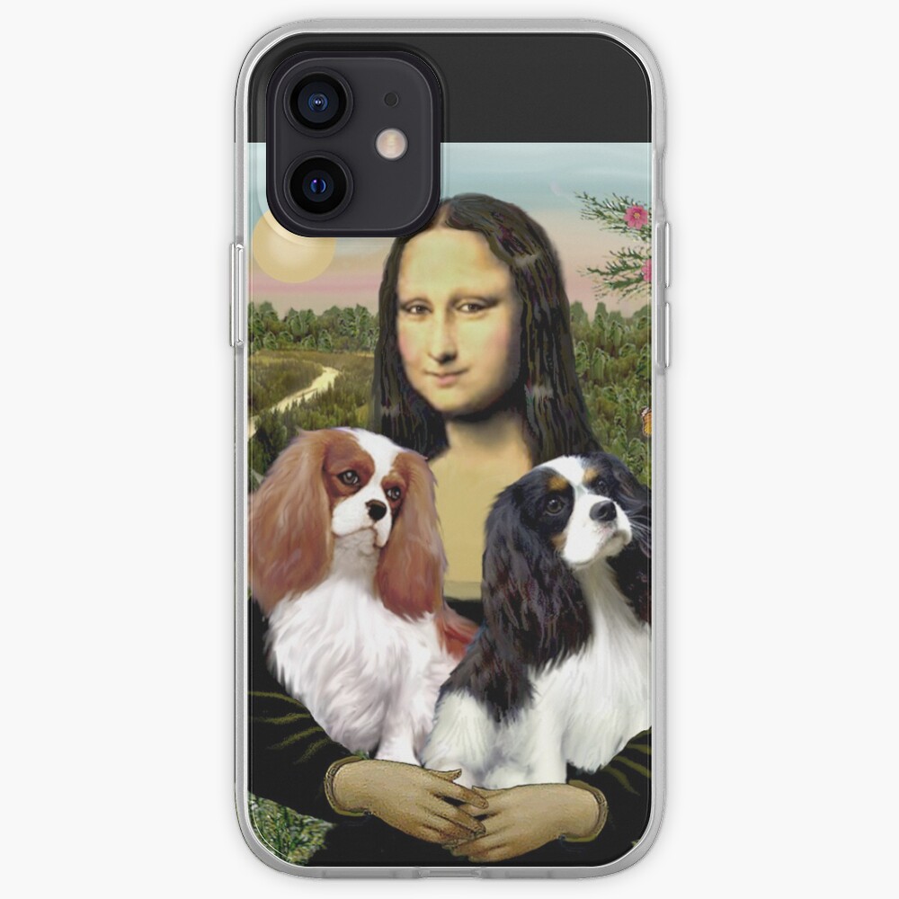 Mona Lisa and her Two Cavalier King Charles Spaniels iPhone Case & Cover