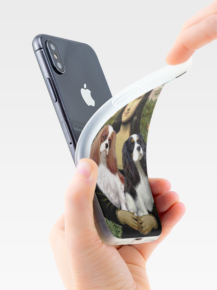 Alternate view of Mona Lisa and her Two Cavalier King Charles Spaniels iPhone Case & Cover