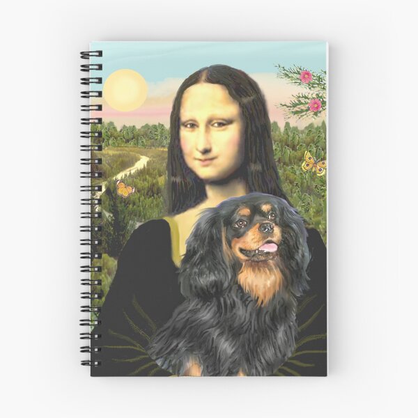 Item preview, Mona Lisa and her Cavalier King Charles Spaniel (black and tan) designed and sold by JeanBFitzgerald.