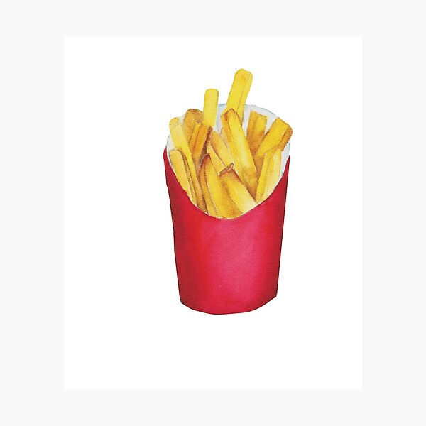 watercolor Fries painting Photographic Print