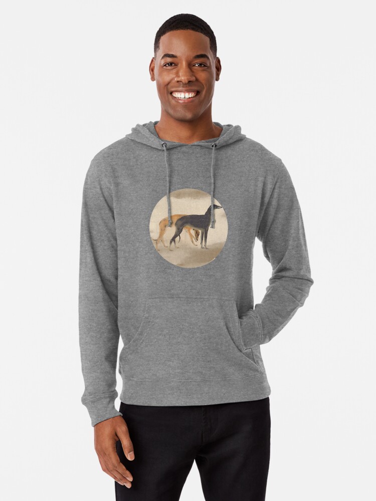 Alternate view of Two Greyhounds Lightweight Hoodie
