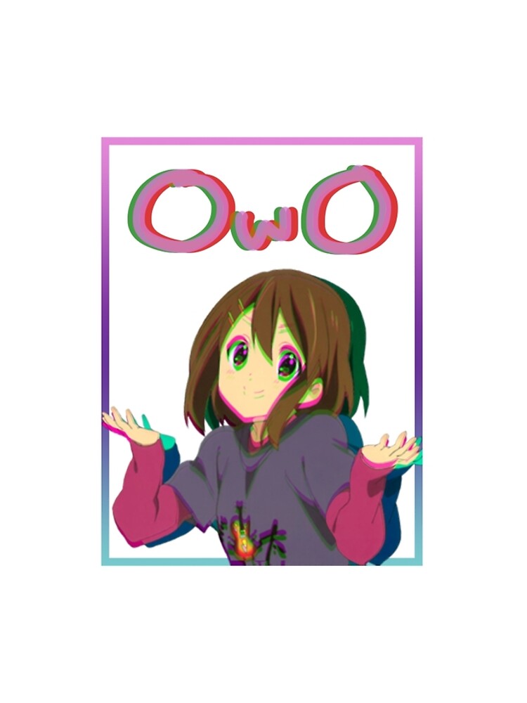 "Anime Girl Shrugging OWO" Graphic TShirt Dress by Dexxy Redbubble