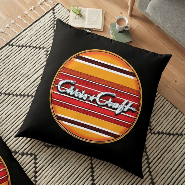 Chris Craft Vintage Wooden Boats Floor Pillow
