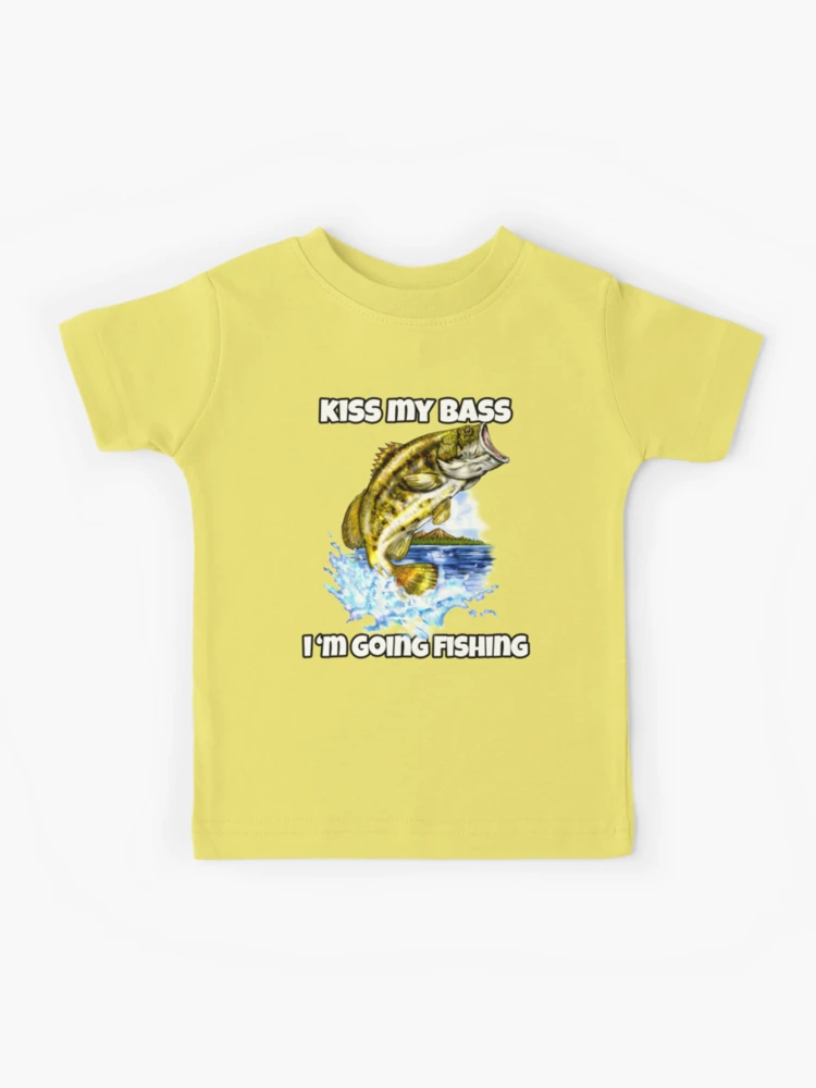 Funny Fishing Shirts Accessories Kiss My Bass Dad Jokes 