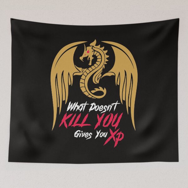 Item preview, What doesn't kill you gives you xp designed and sold by WorldOfTeesUSA.