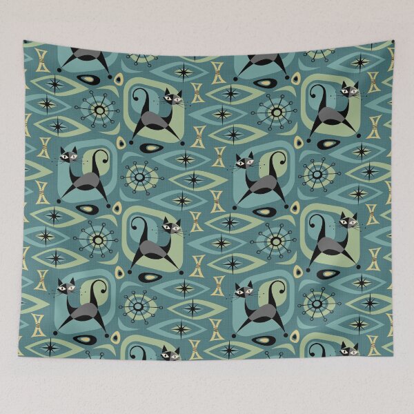 Item preview, Mid Century Cat Abstract ©️studioxtine  designed and sold by studioxtine.