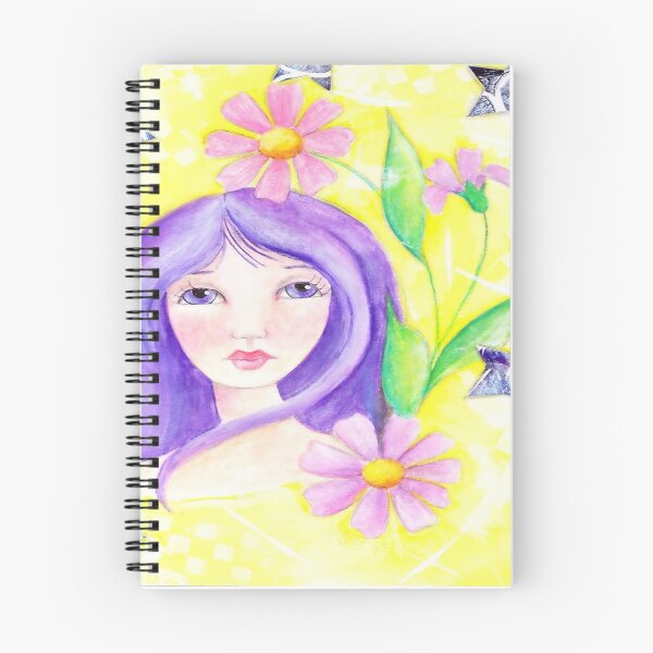 Item preview, Whimiscal Girl with Long Purple Hair designed and sold by Judy Skowron.