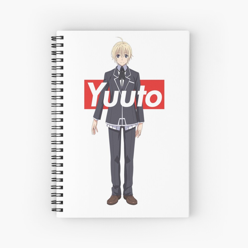 yuuto kiba supreme box logo highschool dxd spiral notebook by shizazzi redbubble redbubble