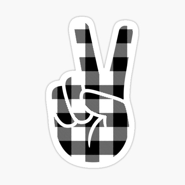 Peace - White/Black Lumberjack Sticker