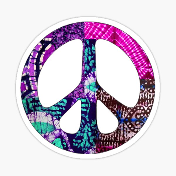 Purple Passion Peace Sign Sticker For Sale By Artbyomega Redbubble 