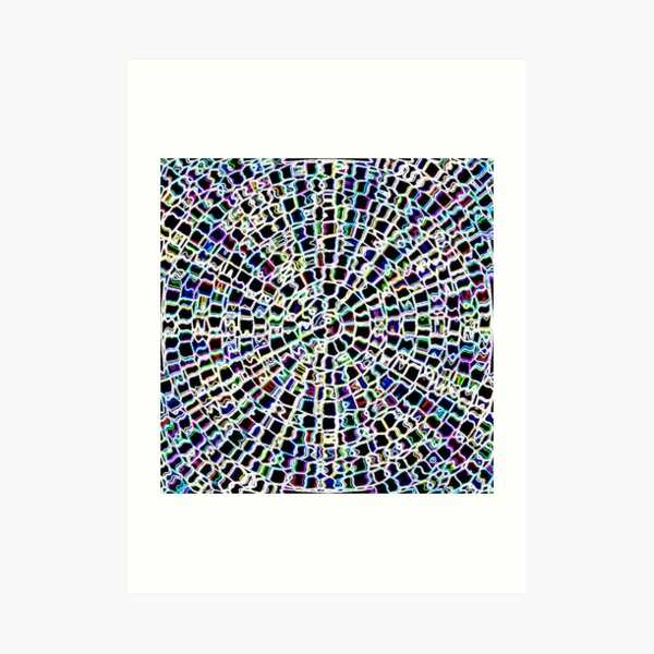 Neon Catherine Wheel Art Print