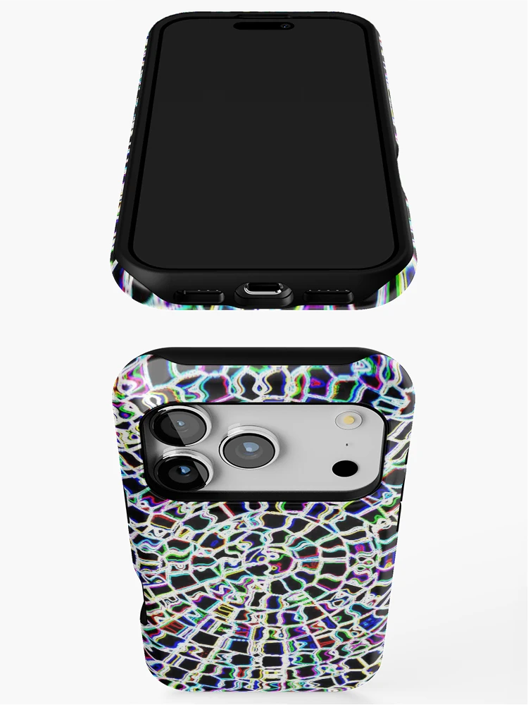 Thumbnail 3 of 4, iPhone Case, Neon Catherine Wheel designed and sold by RJBPhotoDesign.