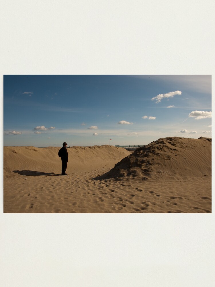 Alternate view of "This is not a Tourist," Lido Beach, Venice, Italy Photographic Print