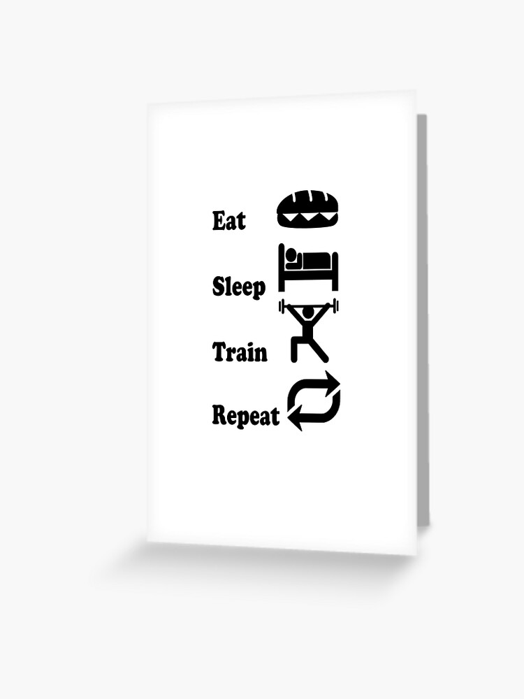 Eat Sleep Train Repet Greeting Card By Shinyguy29 Redbubble - roblox eat sleep play repeat greeting card