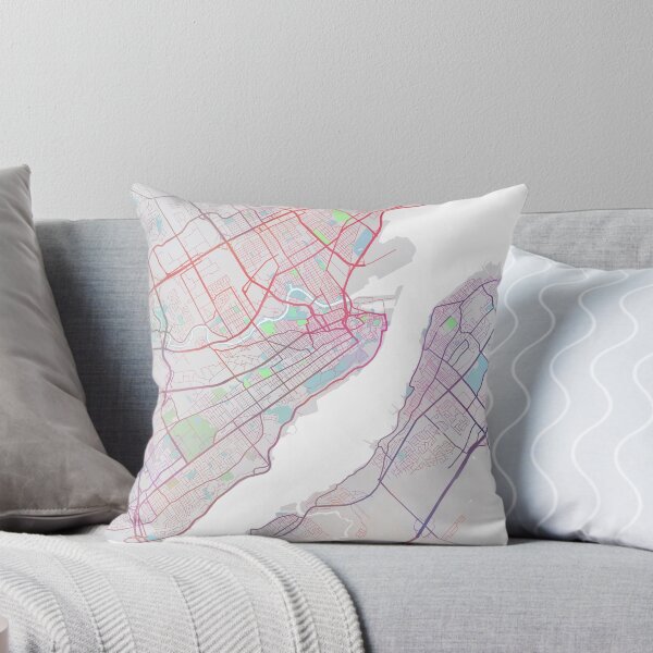 Item preview, Québec Map, Canada City Map Art Travel Gift designed and sold by TheRedFinch.