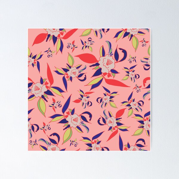 Item preview, Pink Floral Summer Style Pattern designed and sold by Nick  Balboni.