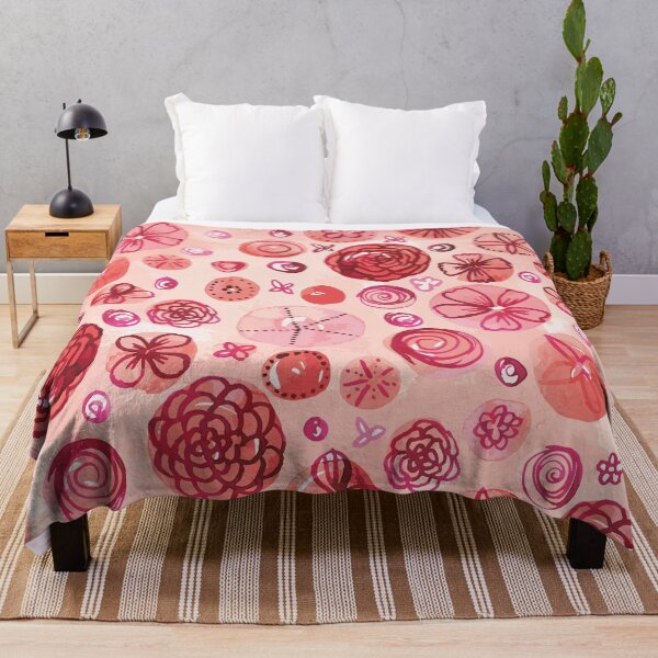 Item preview, Flowers in Circles | Coral designed and sold by RebeccaFlaherty.