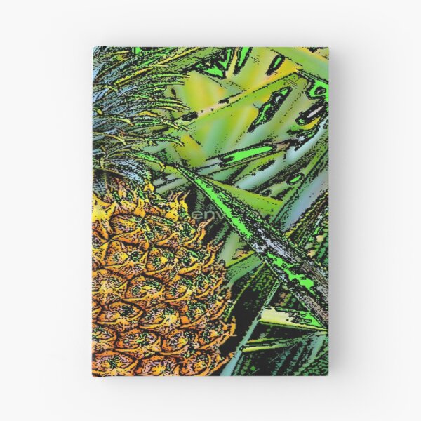 Item preview,  INK & WATERCOLOR DECORATIVE PINEAPPLES ABSTRACT designed and sold by sharlesart.