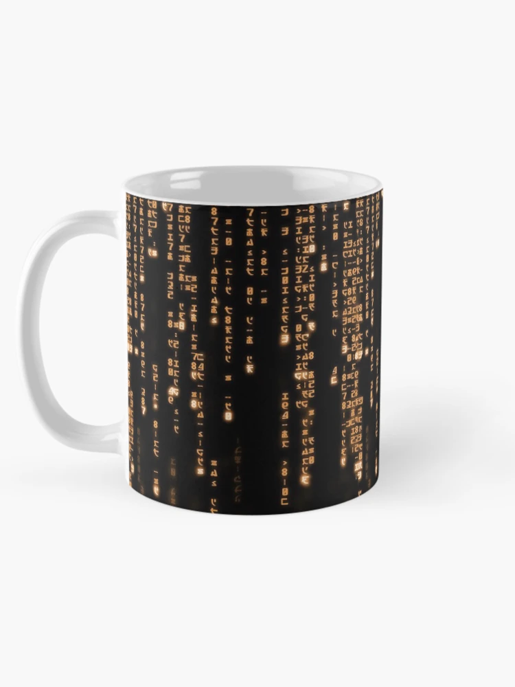 Thumbnail 5 of 6, Coffee Mug, Orange binary code designed and sold by User70.