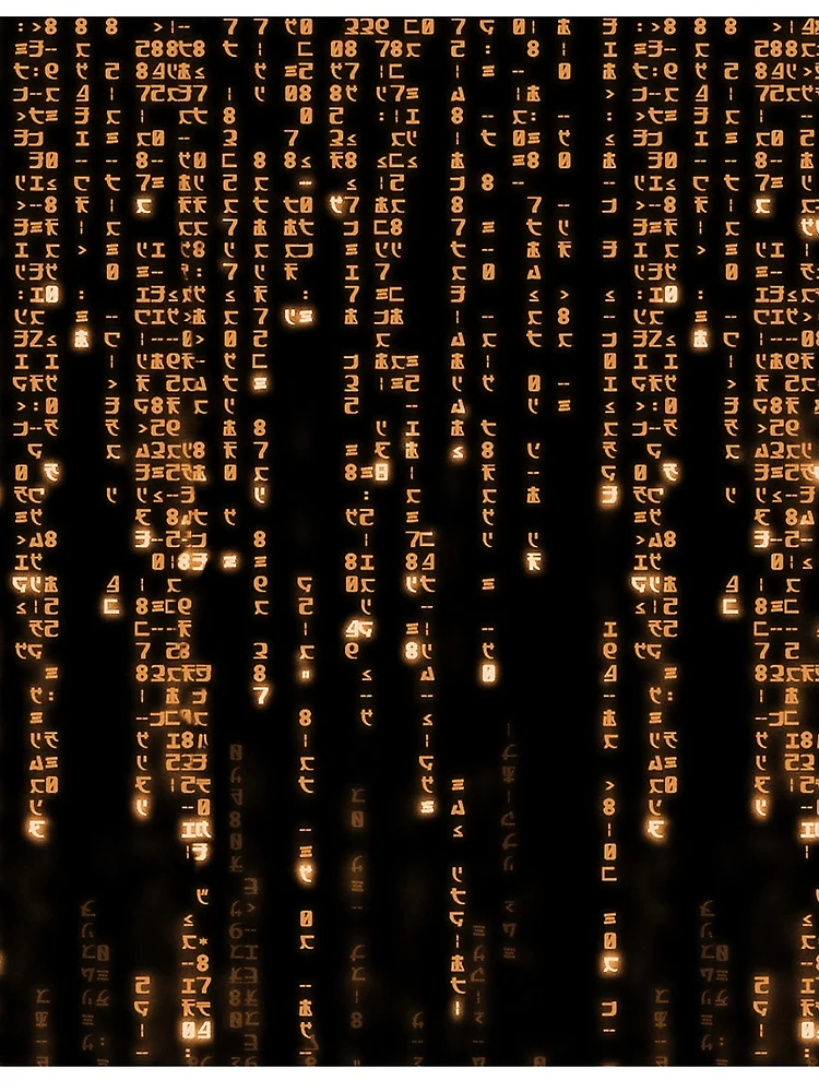 Thumbnail 3 of 3, Scarf, Orange binary code designed and sold by User70.