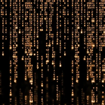 Artwork thumbnail, Orange binary code by User70